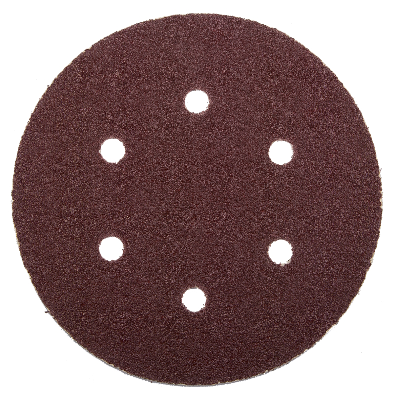 Круг шлифовальный универсальный Зубр МАСТЕР 35566-150-060 из абразивной бумаги на велкро основе 6 отверстий Р60 150мм 5шт 185₽