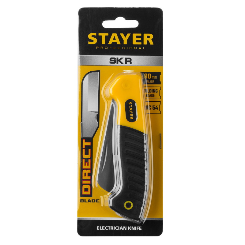 Нож монтерский Stayer Professional SK-R 45408, складной, прямое лезвие  в Рыбинске