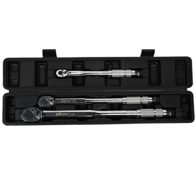 Набор ключей динамометрических Lige LG-S7993, 1/4" 5-25 Нм 275 мм, 3/8" 19-110 Нм 375 мм, 1/2" 28-210 Нм 470 мм, 3 предмета, в кейсе в Туле