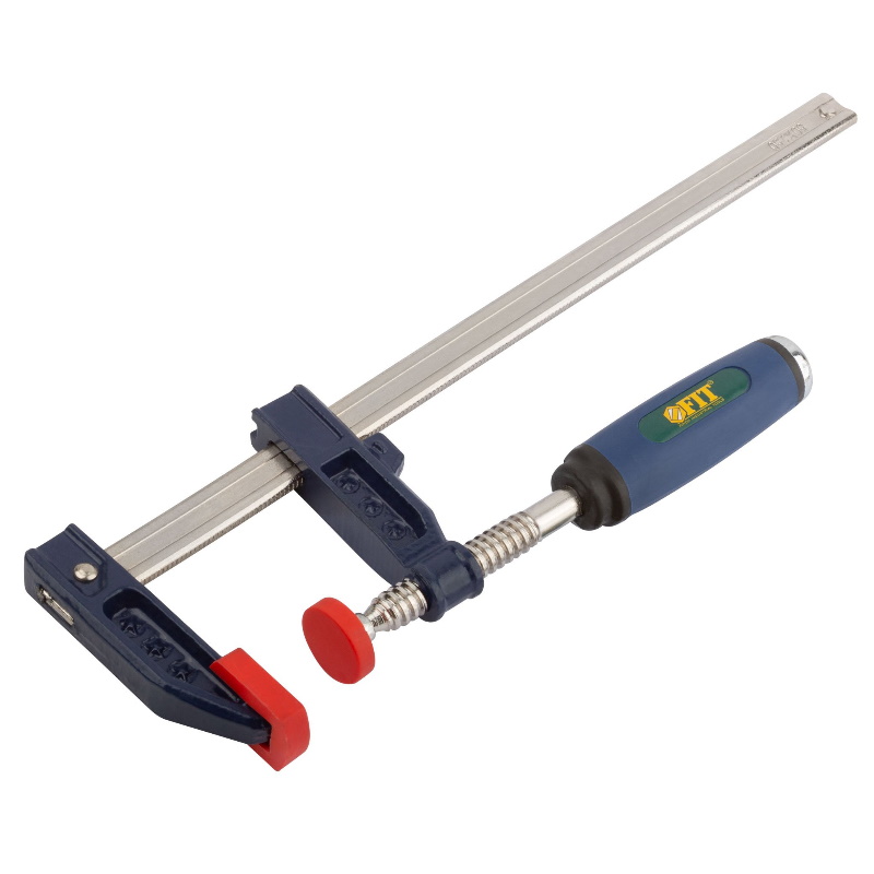 Струбцина Fit 59153, тип "F", усиленная, мягкая ручка, 50х250 мм