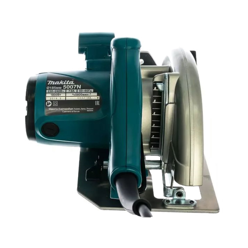 Пила дисковая Makita 5007N, 800Вт, 5800обм, D185х20мм, рез-63.5мм