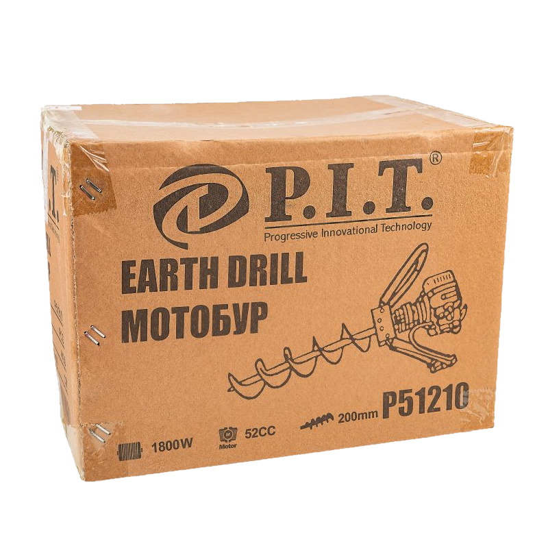 Мотобур бензиновый P.I.T. P51210 (2-х тактный, 1,8 кВт, 52 см³, 8000 об/мин) в Угличе