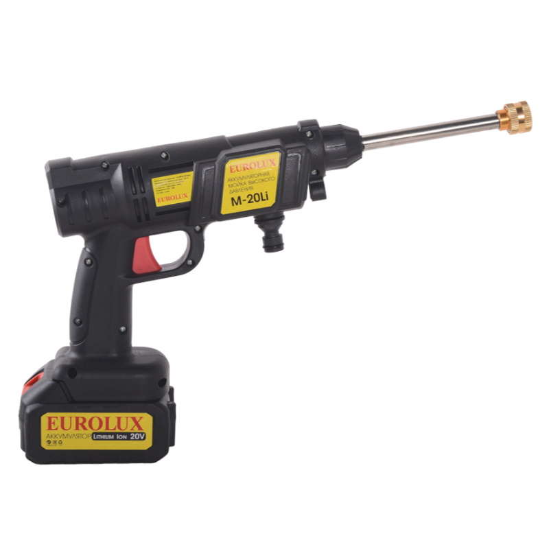 Мойка высокого давления Eurolux M-20Li 70/8/94, 35 бар, аккумуляторная, 20 В, 4 Ач во Владимире