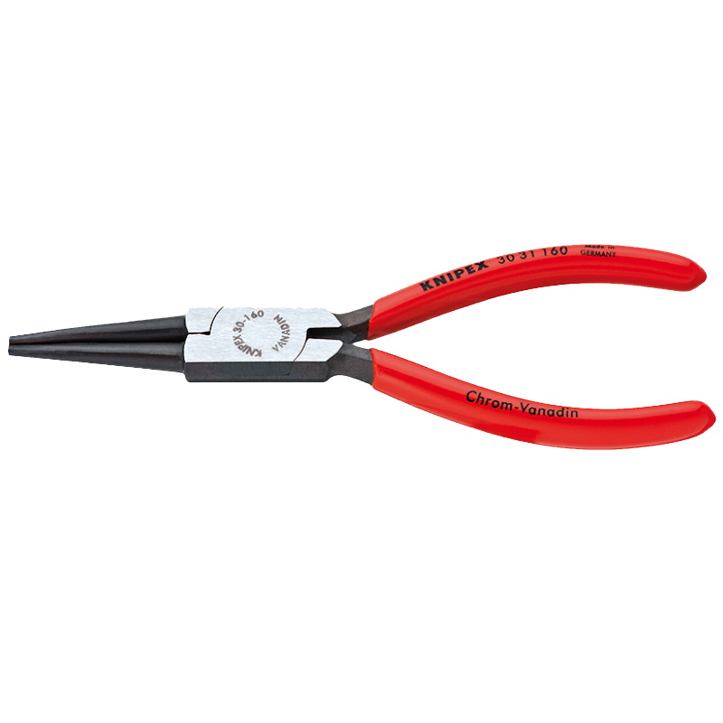 Круглогубцы Knipex KN-3031160 губки без насечек 41 мм длина 160 мм фосфатированные обливные ручки 4185₽