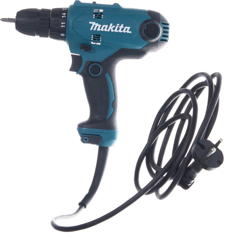 Сетевая дрель-шуруповерт Makita DF0300 + набор бит Makita B-68323
