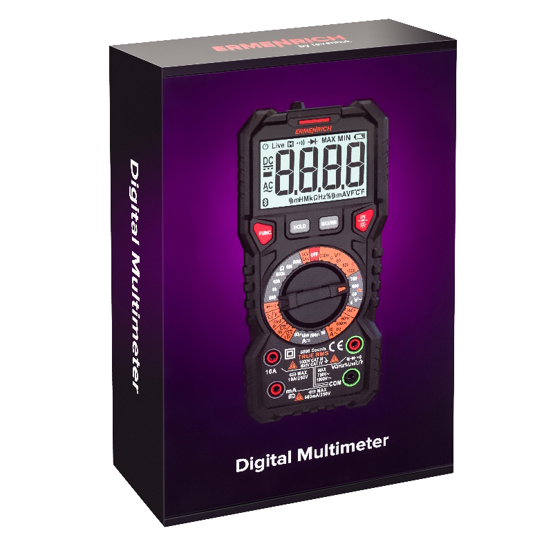 Мультиметр Ermenrich Zing TC32 82989, цифровой, 10A, 750 В / 1000 В во Владимире