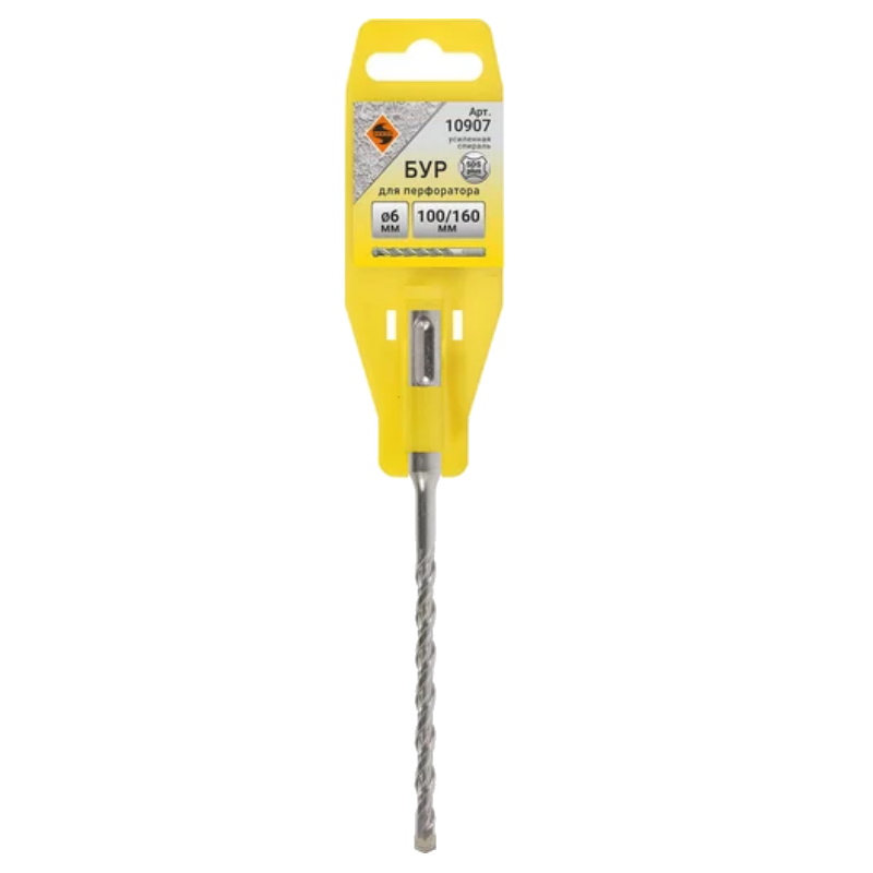 Бур Энкор 10907, SDS-Plus, 6x160/100 мм, усиленный