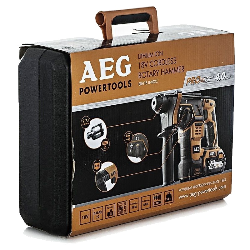 Аккумуляторный перфоратор AEG 18В BBH18 LI-401C 4935464122, с защитной муфтой, с виброзащитой во Владимире