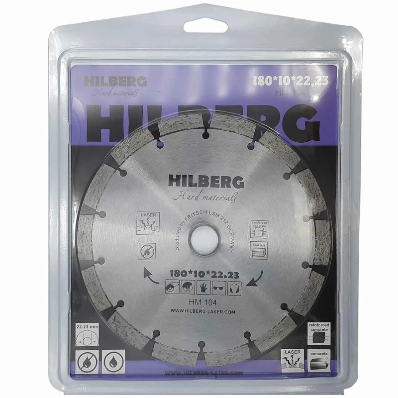 Диск алмазный отрезной Hilberg Hard Materials Лазер HM104, 180*22.23  в Кинешме