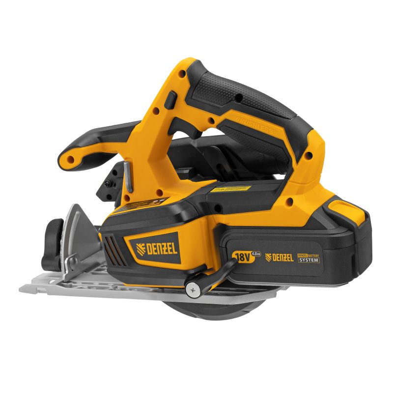 Пила циркулярная аккумуляторная бесщеточная Denzel CCS-165 27401 (18В Li-Ion, макс глубина пропила под углом 90° 52 мм) в Александрове