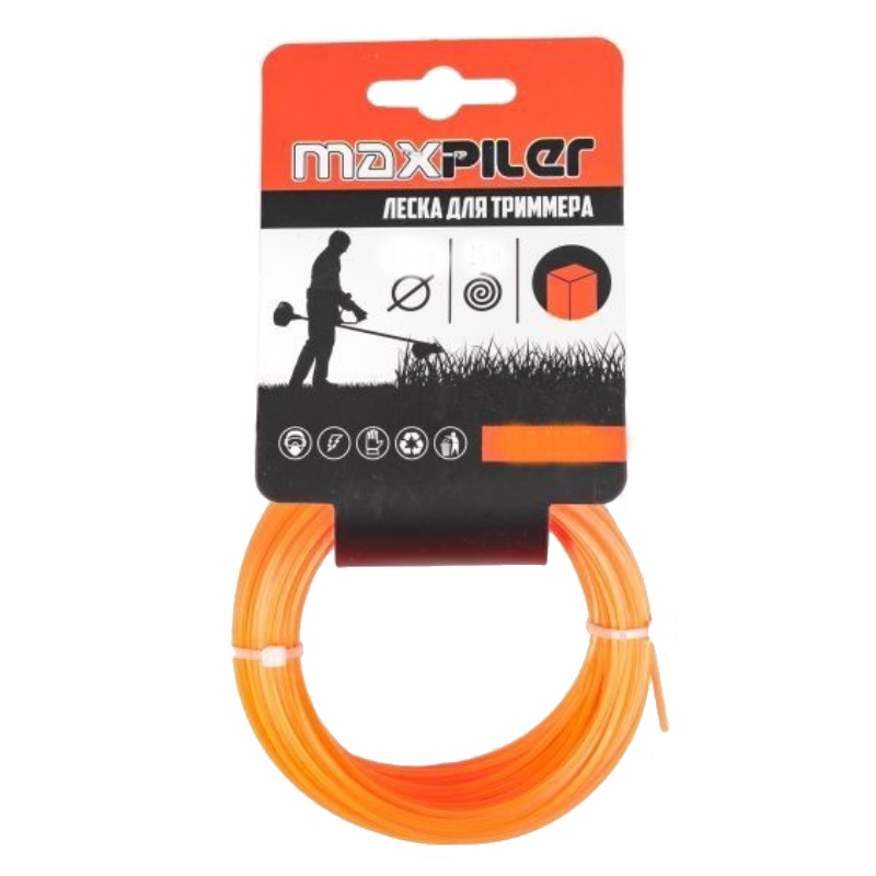 Леска для триммера Maxpiler MLB-11610 16 мм10 м квадрат картон 45₽
