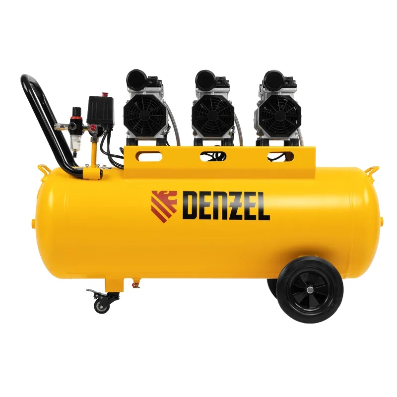 Компрессор безмаслянный малошумный Denzel DLS 1800100 58028