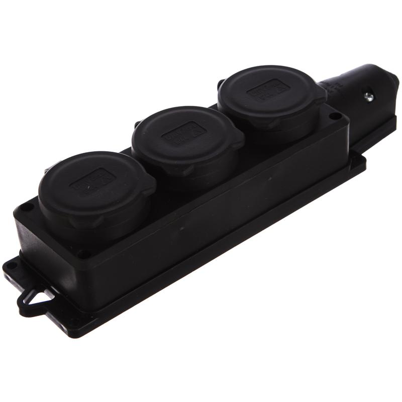 Колодка UNIVersal тройная с заглушками с/з 16А 2311113