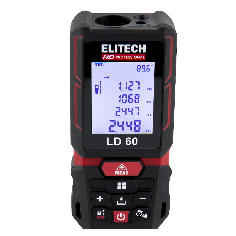 Лазерный дальномер Elitech HD LD 60 204769, 0.05–60 м, угломер, точность-1.5 мм/м в Череповце