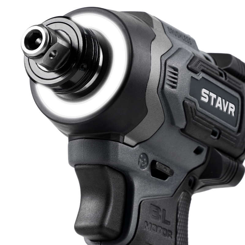 Шуруповерт ударный аккумуляторный Stavr SID 18BL-230V 4610264004216, бесщеточный, 18В UNI-M, 1200/1900/2500/3200 об/мин, подсветка, без акб и зу в Муроме