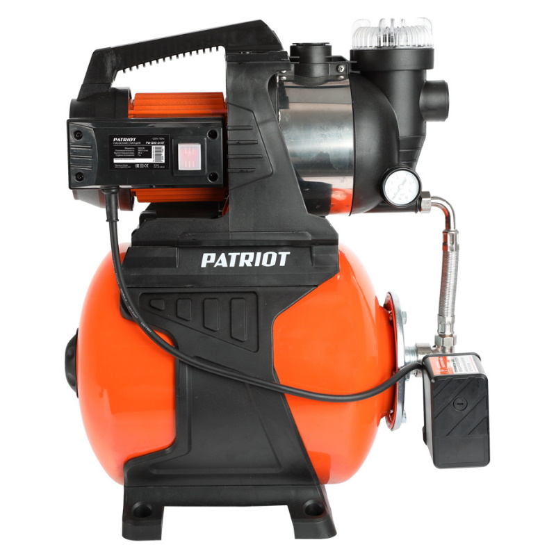 Насосная станция Patriot PW 1200-24 ST 315302629, насосная часть - пластик / нержавеющая сталь, мощность: 1200 Вт