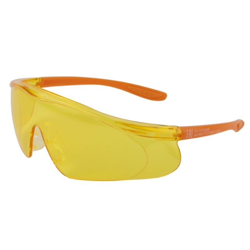 Открытые очки с панорамным обзором Jeta Safety JSG-7912A, мягкий носовой упор, защитное покрытие, янтарные линзы в Кинешме