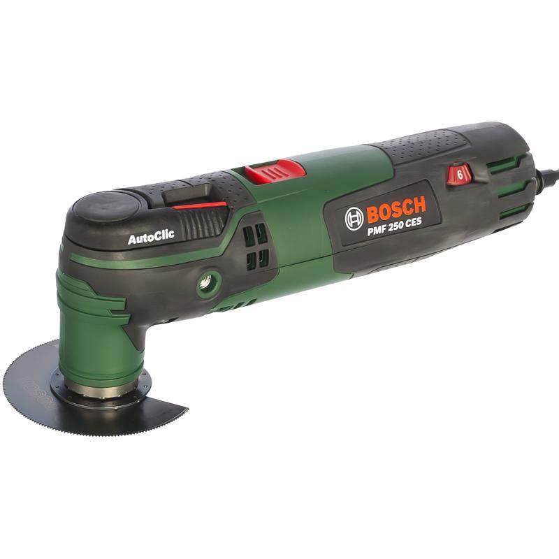 Реноватор Bosch PMF 250 CES 0.603.102.120 (питание 220в, 20000 оборотов/мин, вес 1 кг, угол колебаний 2.8, 9 насадок)