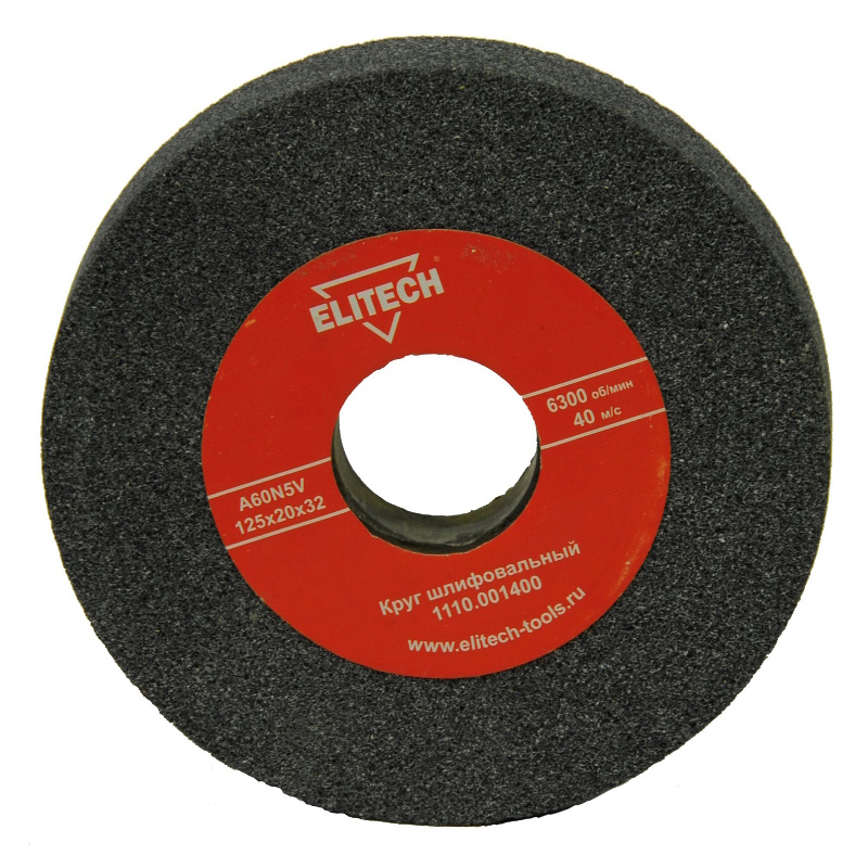 Круг шлифовальный Elitech 1110001400 125х20х32 мм К60 519₽
