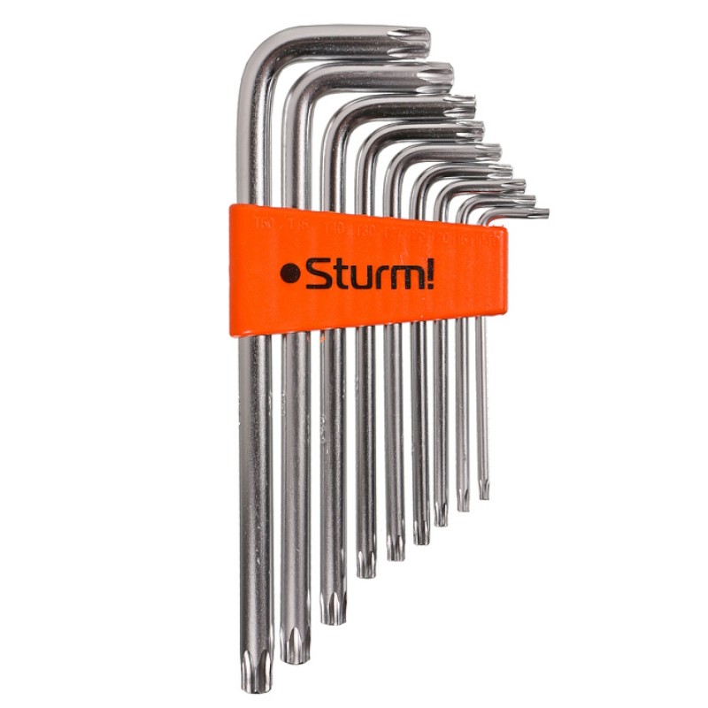 Набор ключей Sturm TORX 1045-04-9x9-TL , 9шт, T9-T50, CrV  в Кинешме
