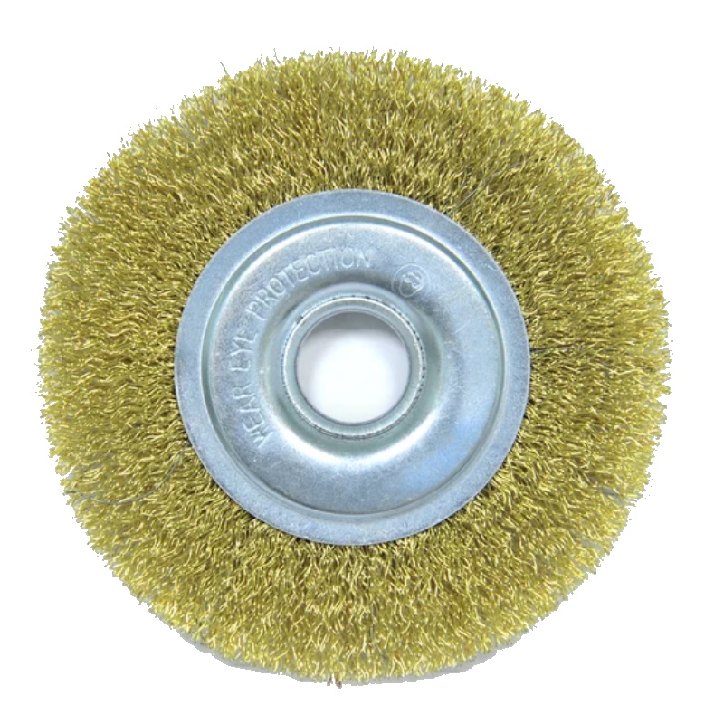 Щетка плоская для УШМ Elitech 1820074700 D125х222 мм латунированная волнистая 035 мм 269₽