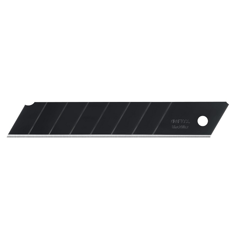 Сегментированные лезвия для канцелярского ножа Kraftool Black max 09602-18-S10 (10 шт, 18 мм, 8 сегментов)