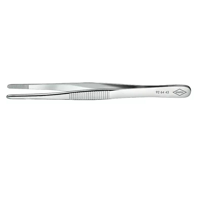 Пинцет захватный прецизионный Knipex KN-926443, закруглённые зазубренные губки 2 мм, пружинная сталь, хром, 120 мм в Коврове