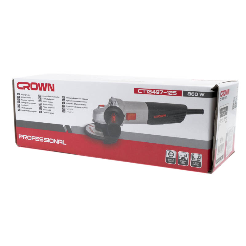Угловая шлифмашина Crown CT13497-125