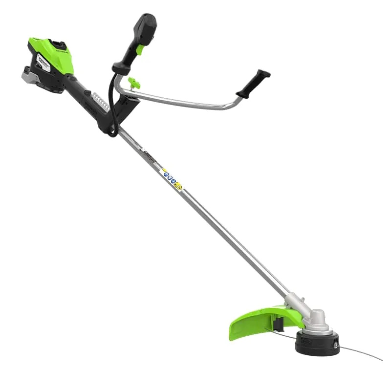 Триммер аккумуляторный Greenworks TB201H 2112407UB, 82V, 2,0 кВт, 46 см, c трехлопастным ножом, б/щ, с 1хАКБ 5 Ач и ЗУ