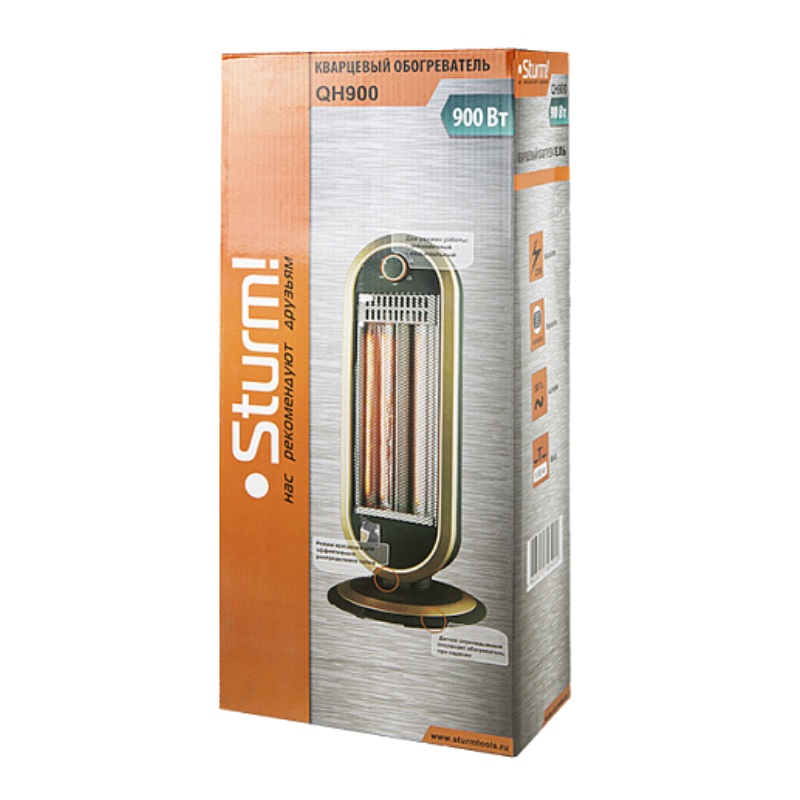 Обогреватель кварцевый Sturm! QH900 2 режима, 450/900Вт