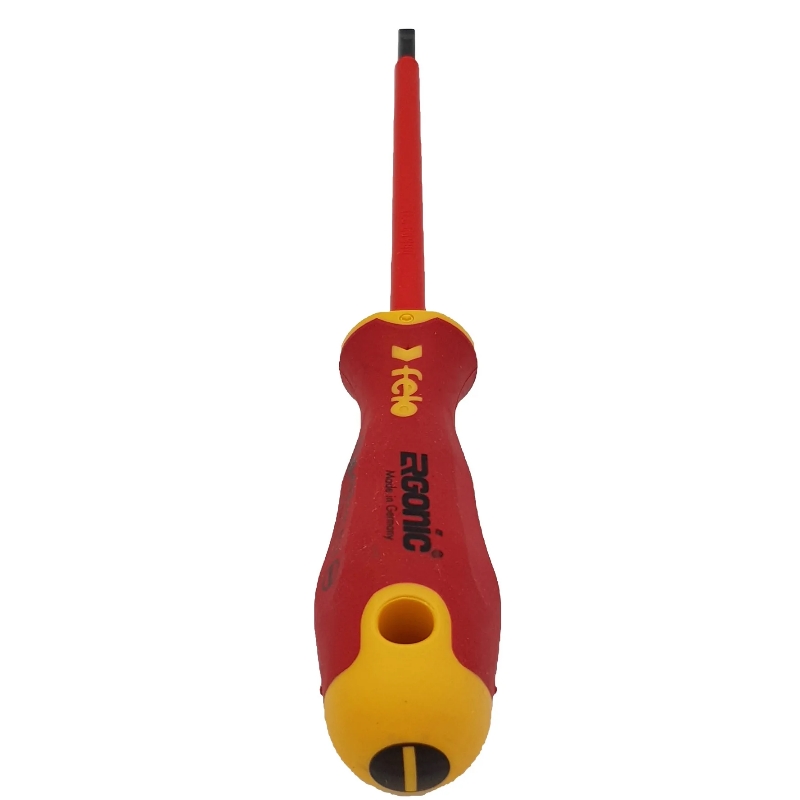 Отвертка диэлектрическая Felo Ergonic 41304590, плоская шлицевая 4,5X1,0X125 (Германия) в Череповце