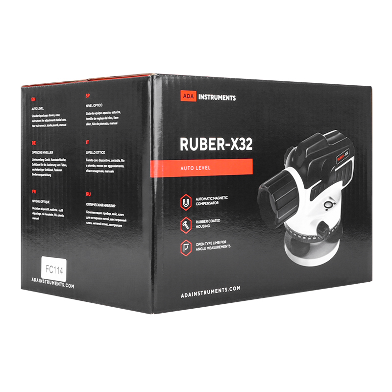 Комплект геодезический (ADA Ruber-X32(А00121) + Рейка ADA STAFF 3 (А00141)+ Штатив на винтах ADA Light S (А00177)  А00121_К в Угличе