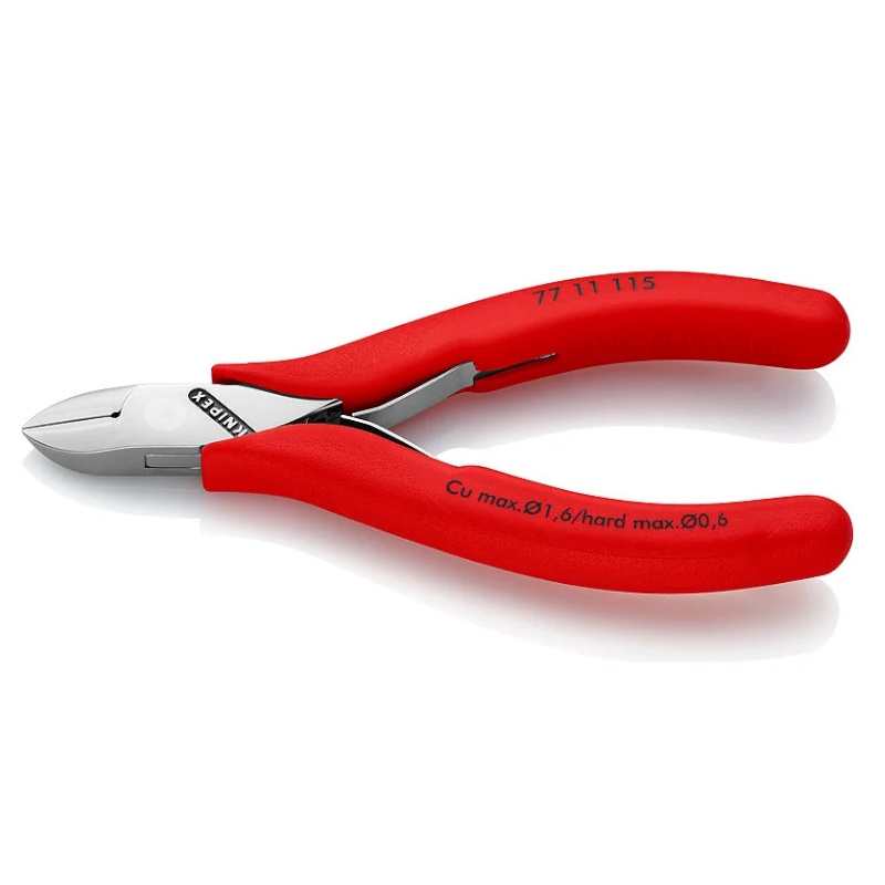 Бокорезы для электроники Knipex KN-7711115 округлая головка зажим для проволоки 115 мм обливные ручки 8177₽