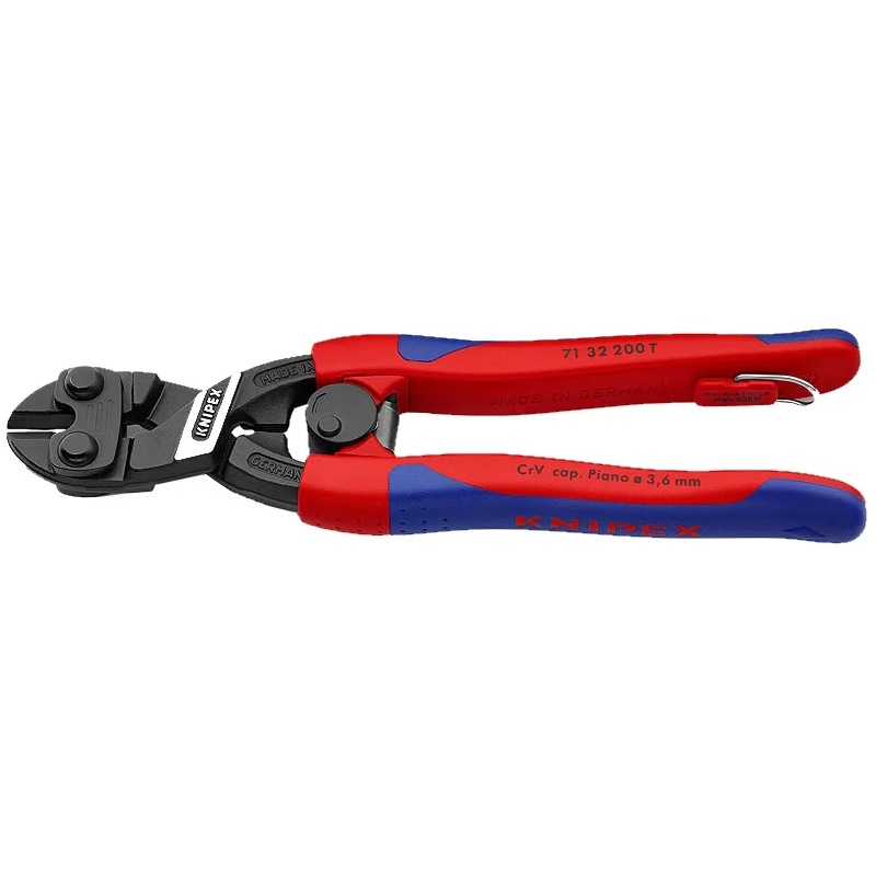 Болторез компактный Knipex CoBolt KN-7132200T, пружина, с выемкой на кромках, 200 мм, 2-компонентные ручки в Иваново