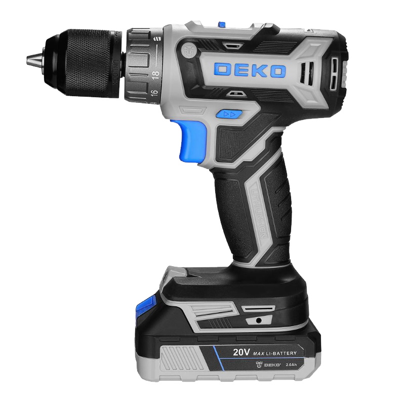 Дрель-шуруповерт аккумуляторная Deko ZKCD20V PRO 084-1005, в кейсе, 20В, 2x2.0Ач во Владимире