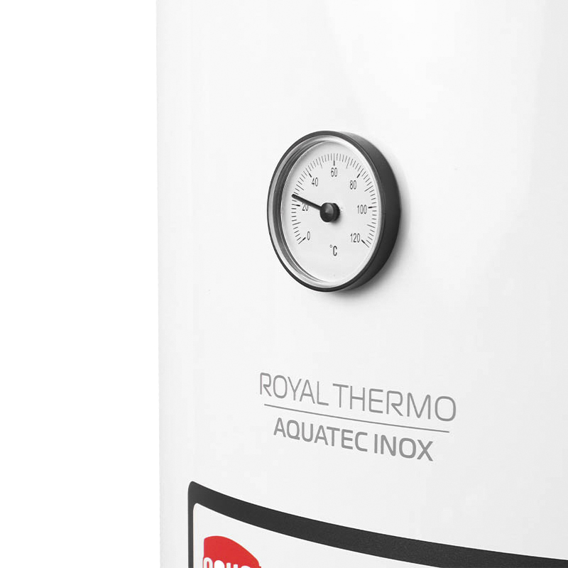 Напольный бойлер косвенного нагрева с рециркуляцией горячей воды Royal Thermo AQUATEC INOX 150 (макс. температура нагрева воды 90 гр., мощность 30000 вт, цилиндрический) в Коврове