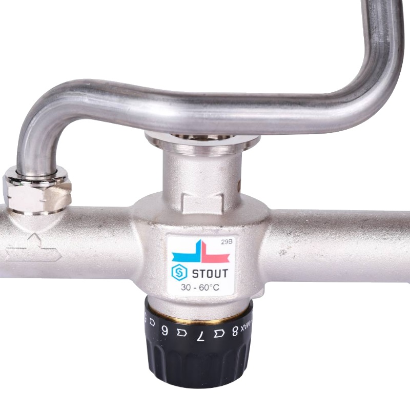 Насосно-смесительный узел Stout SDG-0120-007000, с термостатическим клапаном, 30-60°C, без насоса в Иваново