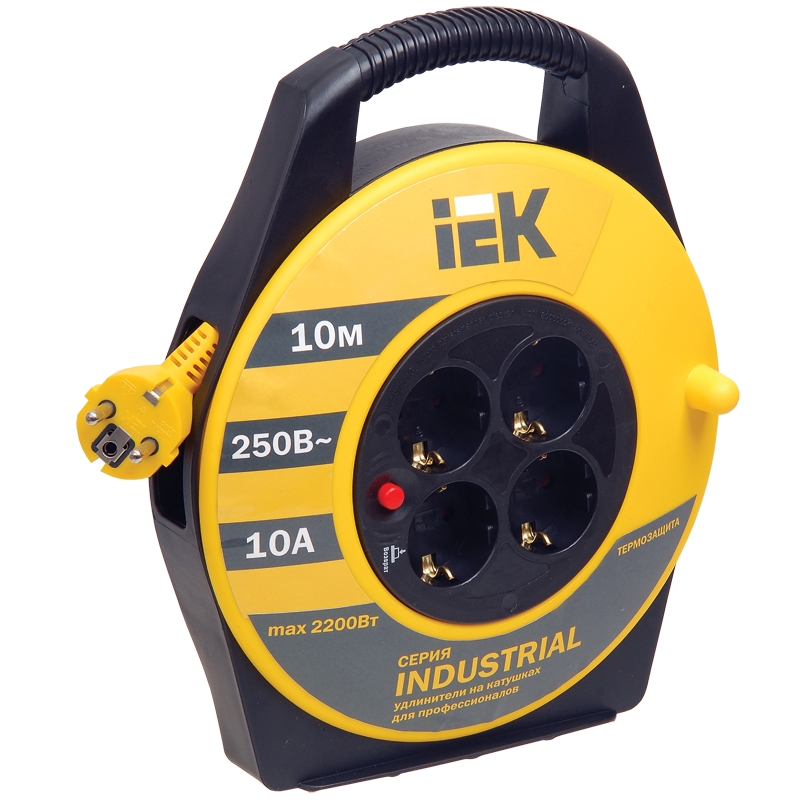 Катушка IEK INDUSTRIAL УК10 WKP14-10-04-10 4 места 2P+PE/10м 3х1,0мм2 в Череповце