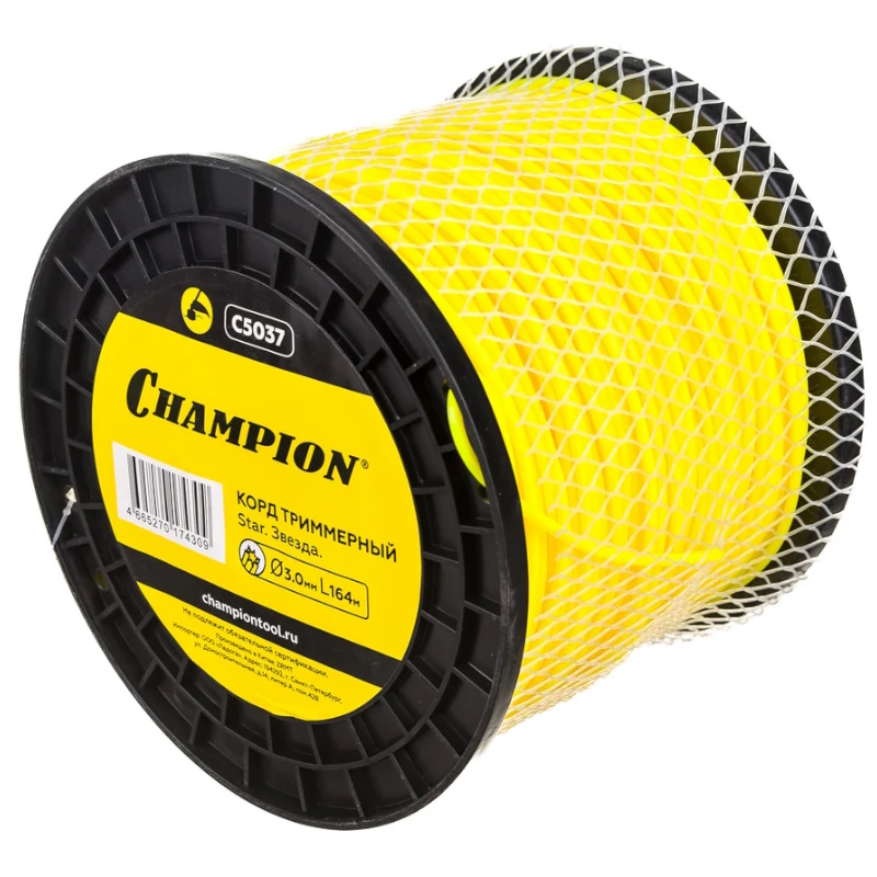 Корд триммерный Champion Star C5037, 3.0 мм, 164 м, звезда в Иваново