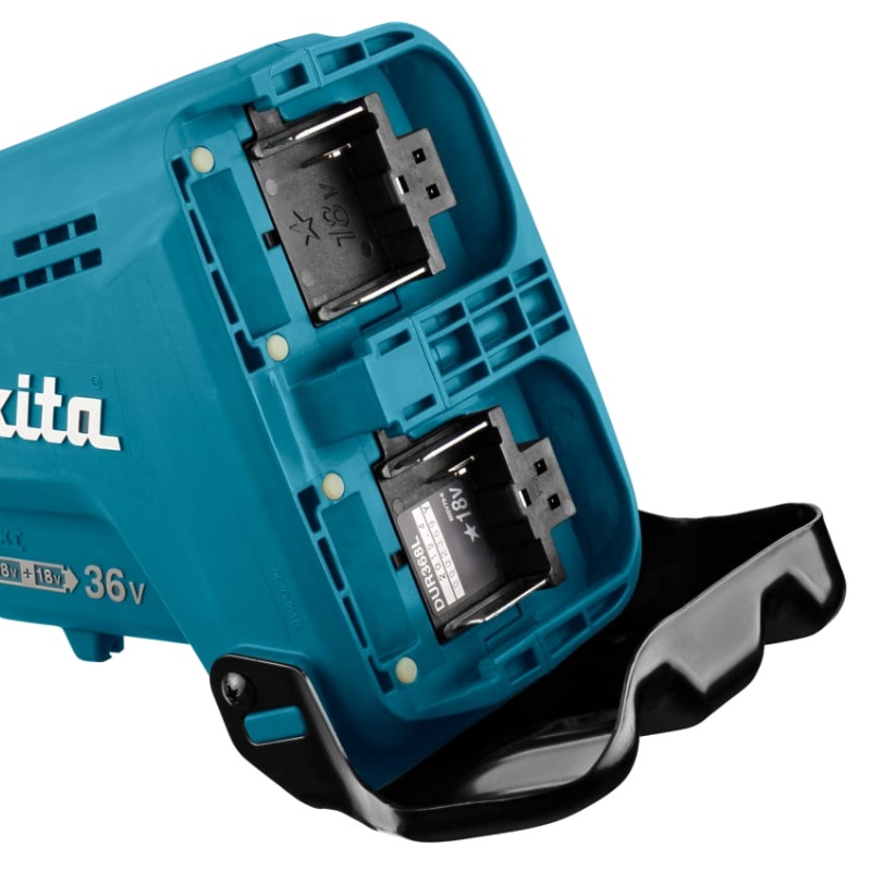 Коса аккумуляторная Makita DUR368AZ, LXT BL 18В, 550 Вт, нож 4T (в комплекте 2 АКБ 632F69-8 и ЗУ 630876-7)