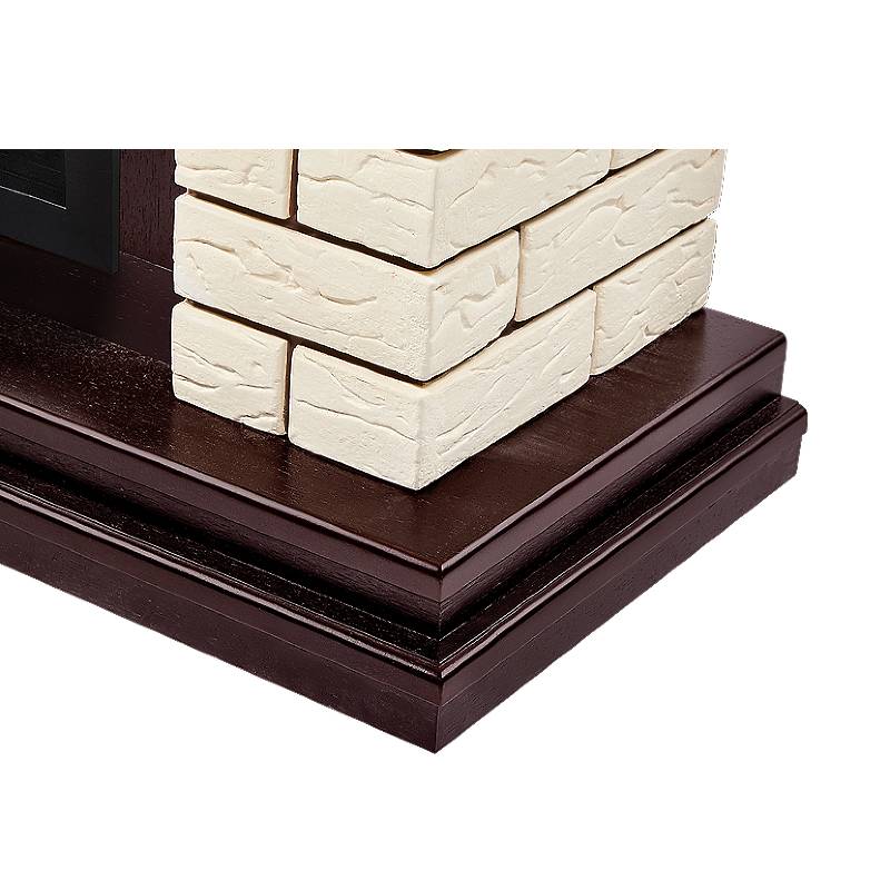 Портал Firelight Bricks 25 НС-1202848, камень бежевый, шпон темный дуб в Муроме