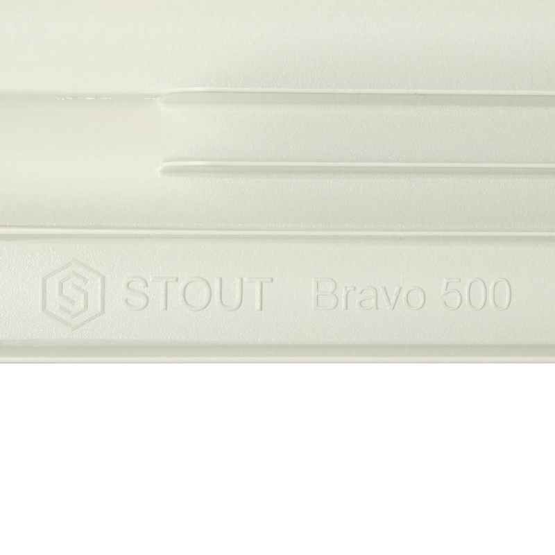 Радиатор алюминиевый Stout SRA-0110-050006 Bravo 500 RAL9010, 6 секций, боковое подключение в Угличе