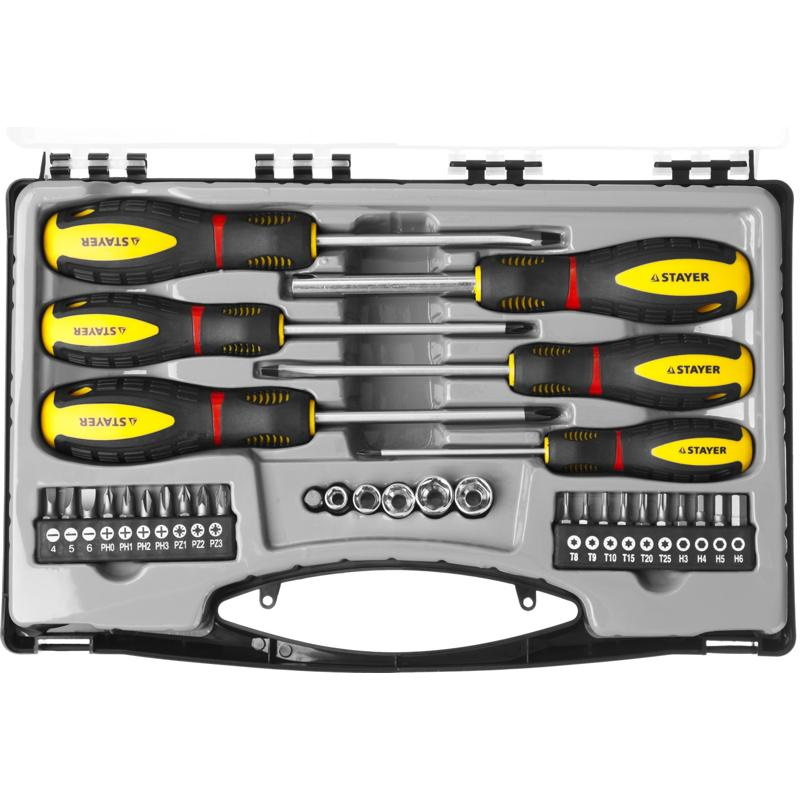 Набор отверток Stayer Professional PROTech Cr-Mo 25134-H18 z01, 32 предмета в Костроме