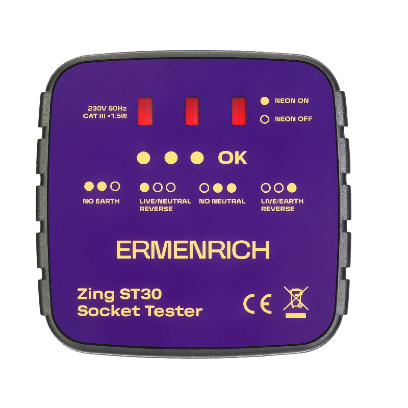 Тестер розеток Ermenrich Zing ST30 83818 в Костроме