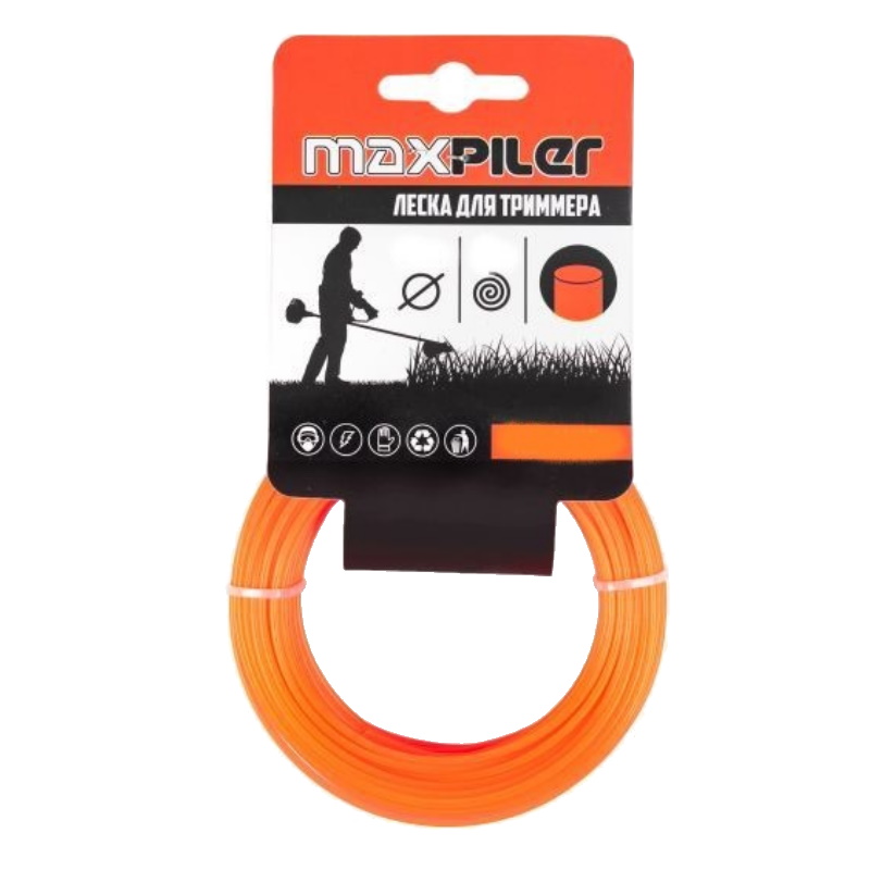 Леска для триммера Maxpiler MLR-13010, 3 мм*10 м, круг, картон