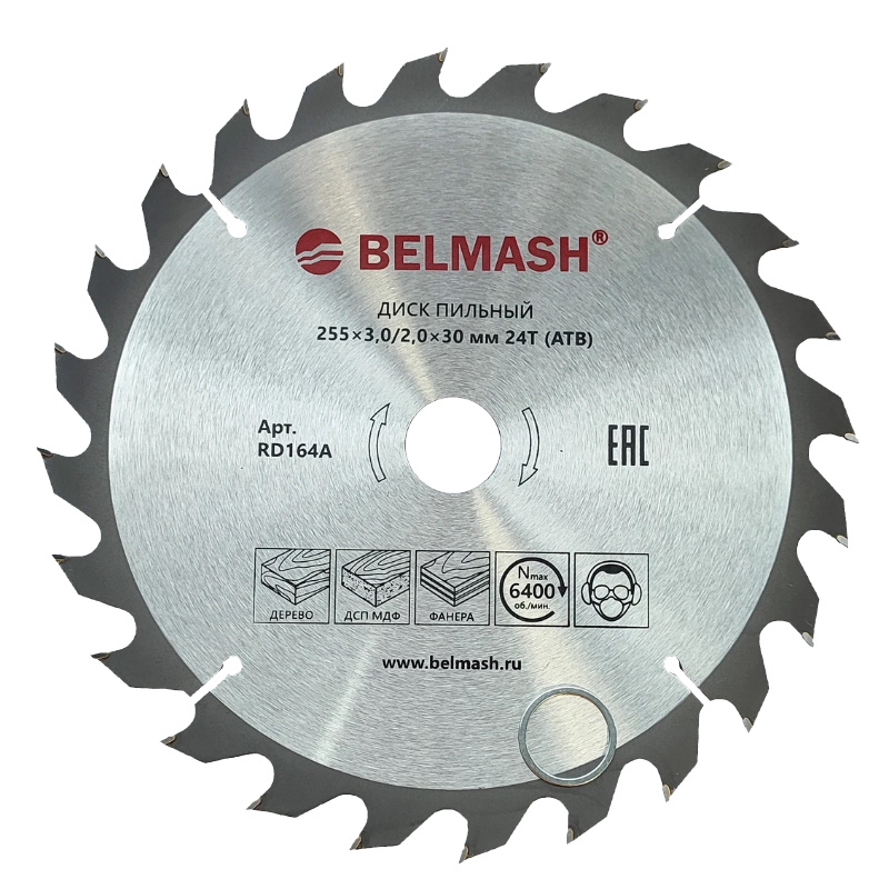 Диск пильный Belmash RD164A, 255x3,0/2,0x30, 24T в Иваново