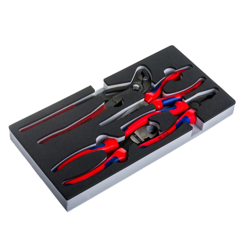 Набор ШГИ в ложементе Knipex Basic KN-002001V15, 4 предмета, KN-0302180/2612200/7402160/8701250 в Угличе