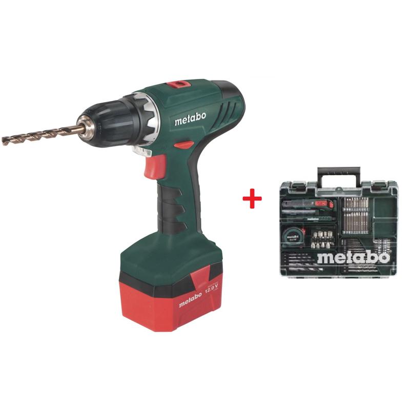 Аккумуляторная дрель-шуруповерт Metabo BS 12 NiCd 602194880, с набором оснастки в Иваново