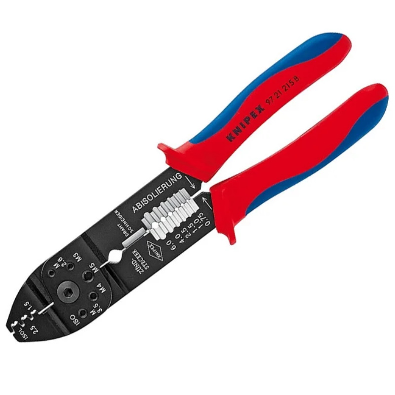 Пресс-клещи для резки и зачистки кабеля Knipex KN-9721215B, 230 мм