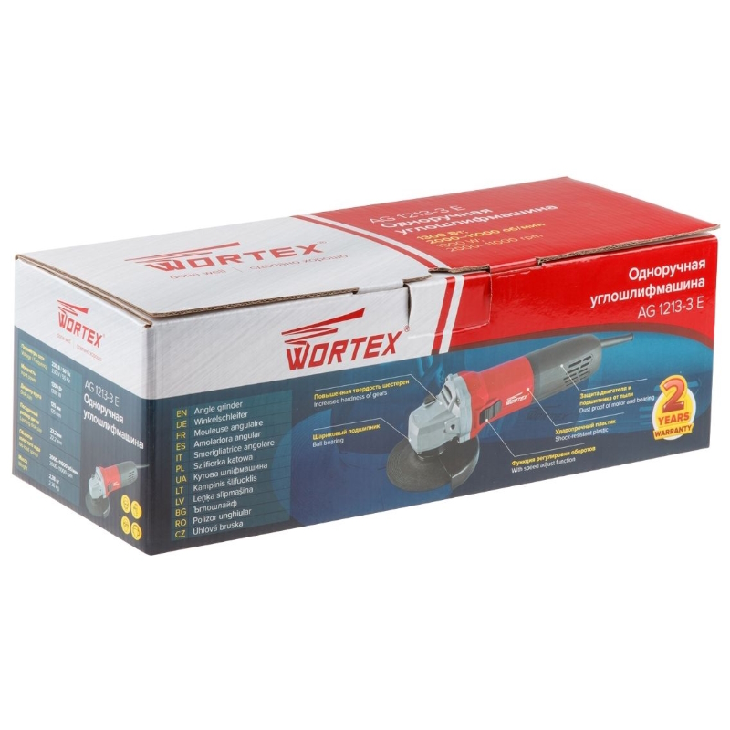 Угловая шлифмашина (болгарка) Wortex AG 1213-3 E AG12133E00013, 125 мм, 1300 Вт, регулировка оборотов в Александрове